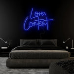 "Love,Content" LED Neonschild Sign Schriftzug - NEONEVERGLOW