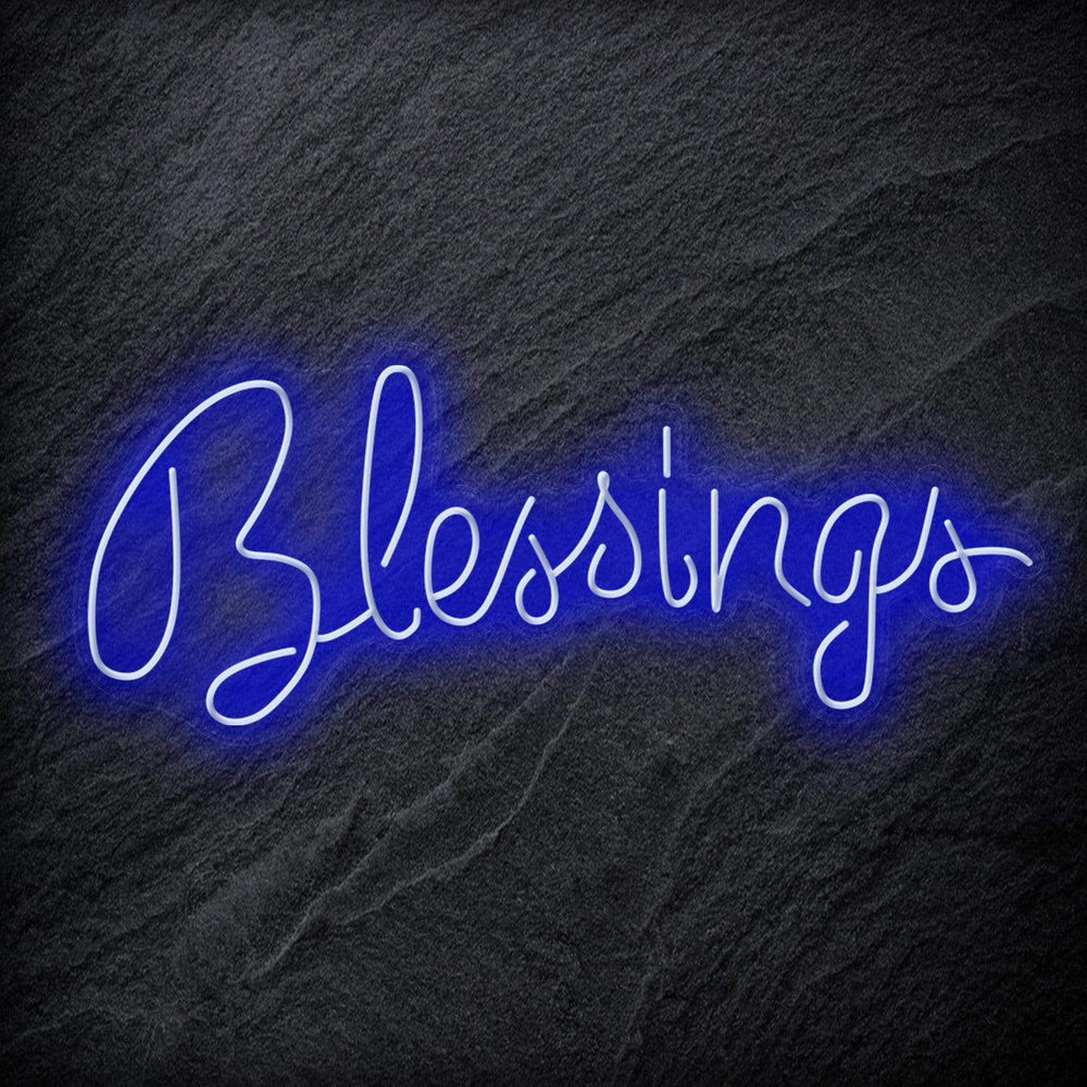 "Blessings" Neon Sign Schriftzug - NEONEVERGLOW