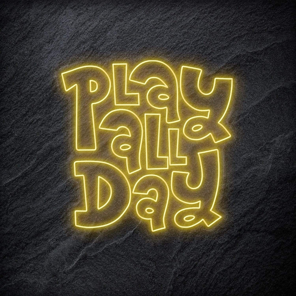 "Play All Day" Neonschild - NEONEVERGLOW