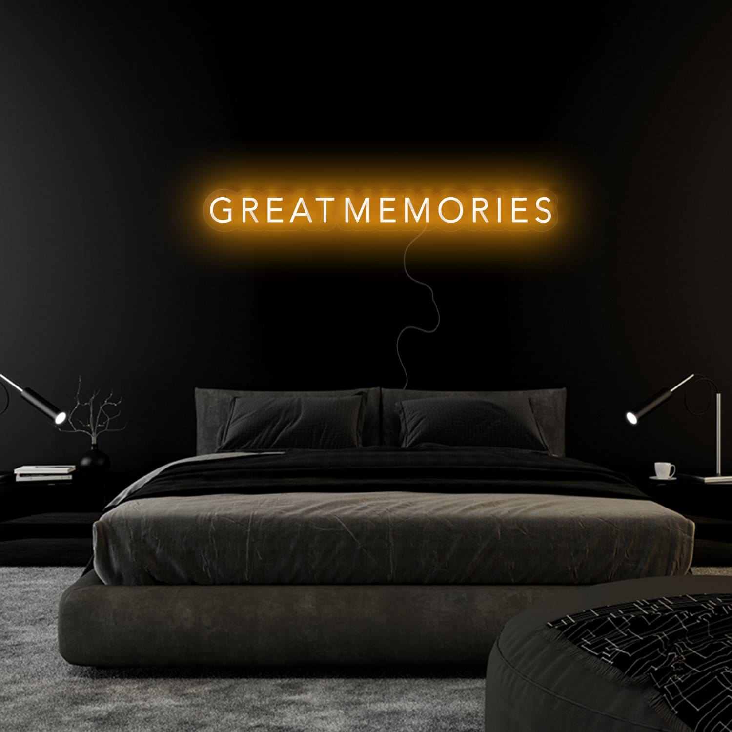 "Great Memories" LED Neon Sign Schriftzug - NEONEVERGLOW