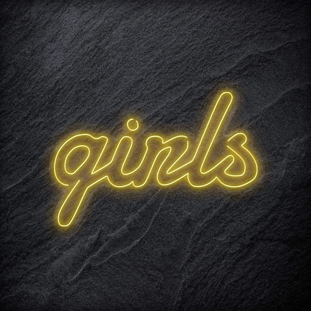 "Girls" Neon Schrifzug - NEONEVERGLOW