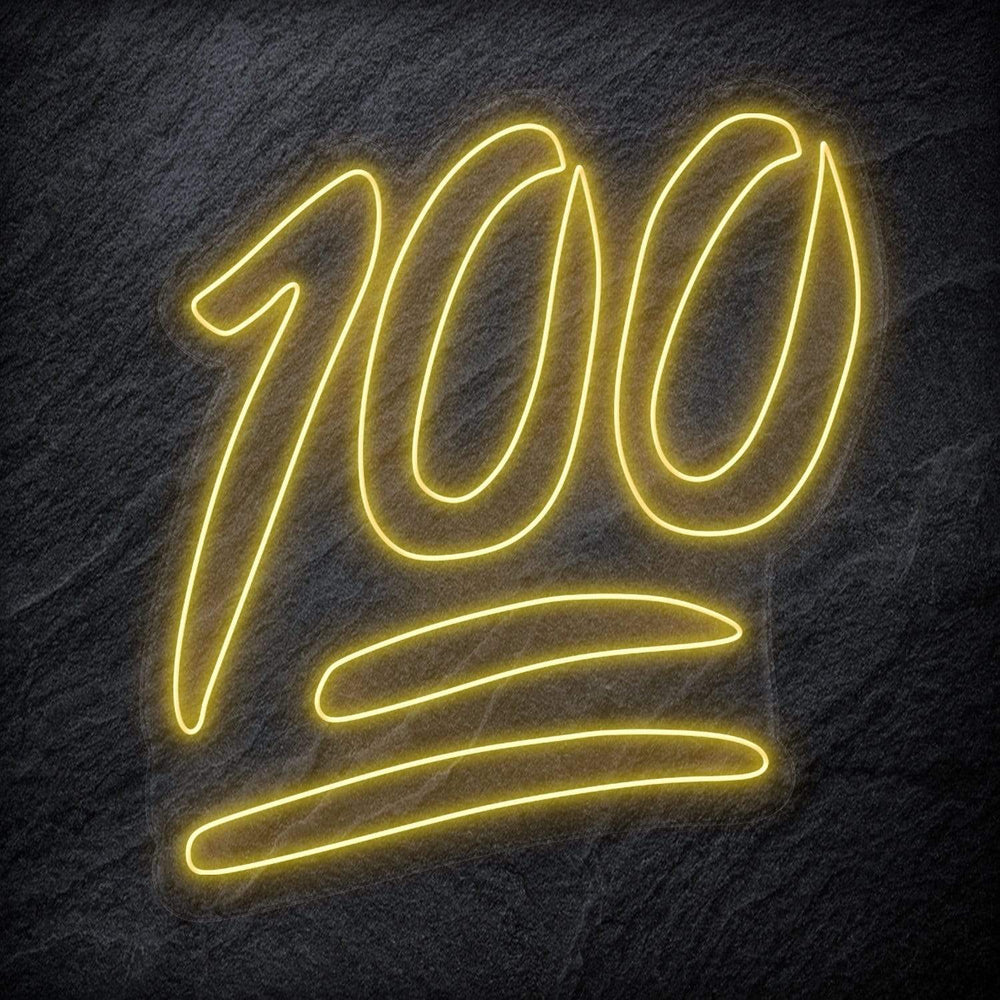 "100" Neon Schriftzug - NEONEVERGLOW