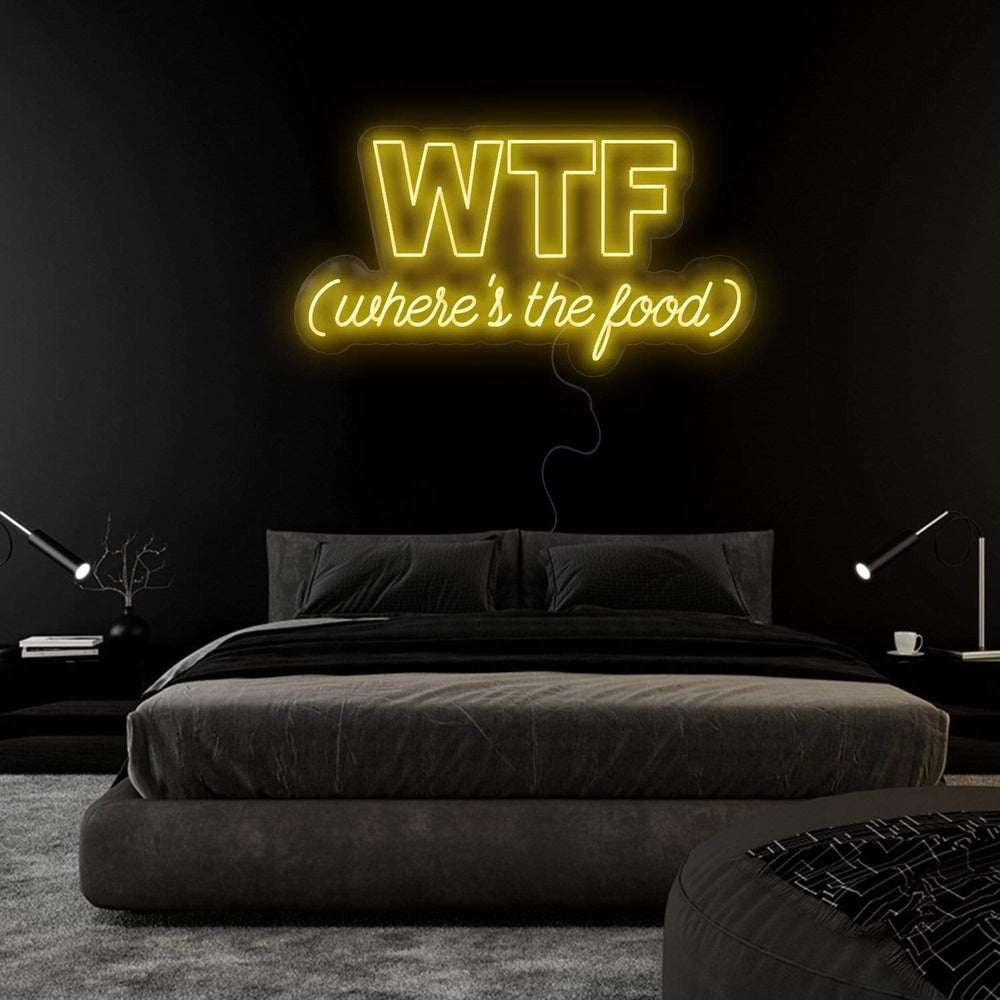 "WTF Where Is The Food" Neonschild Sign Schriftzug - NEONEVERGLOW