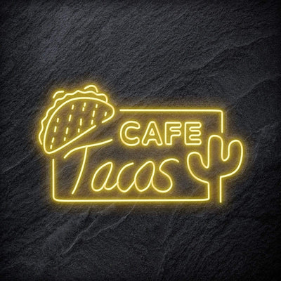 "Cafe Tacos" Neonschild - NEONEVERGLOW