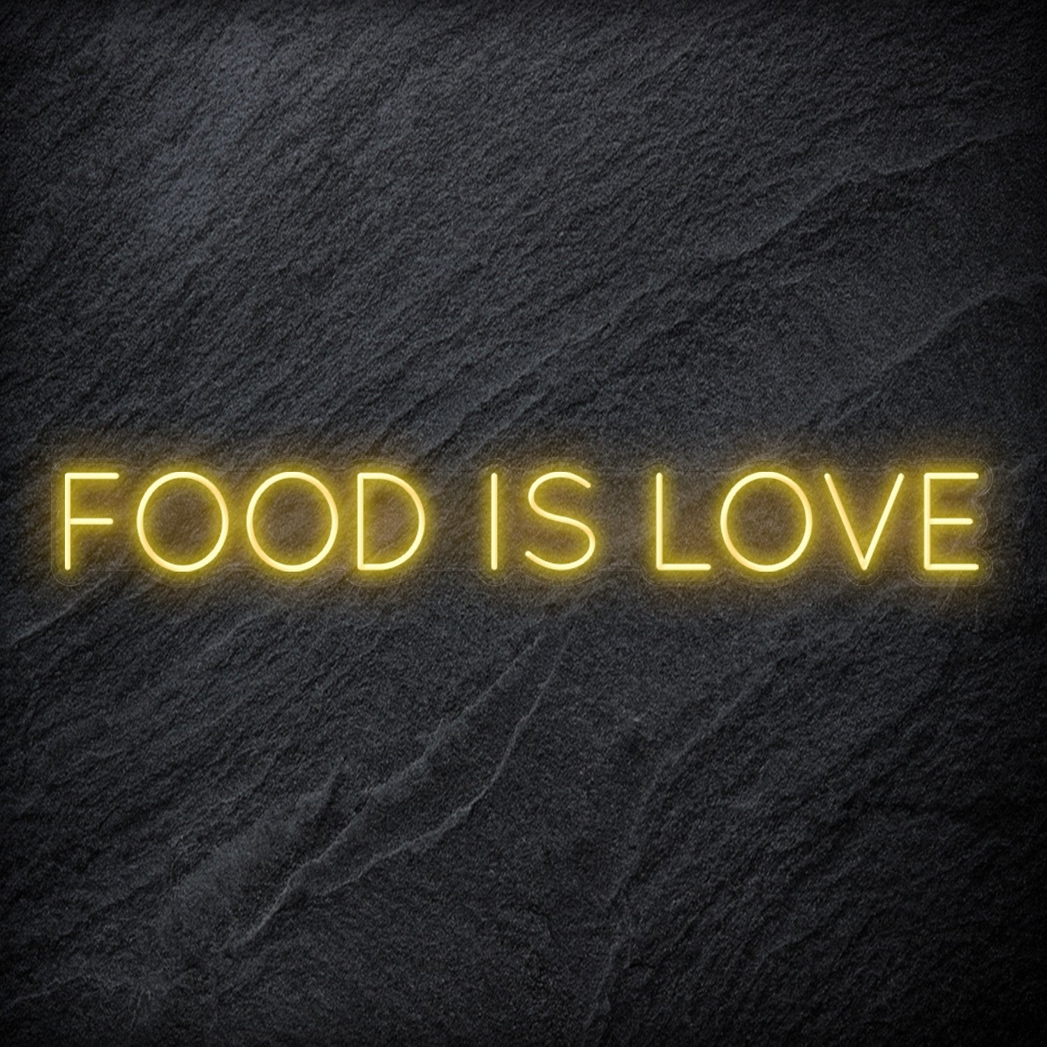 "Food Is Love " LED Neonschild Sign Schriftzug - NEONEVERGLOW
