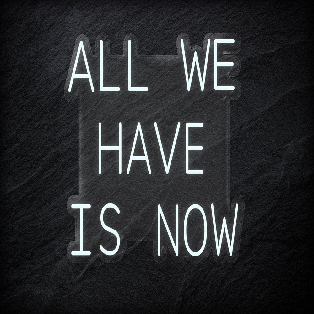 "All We Have Is Now " LED Neon Sign