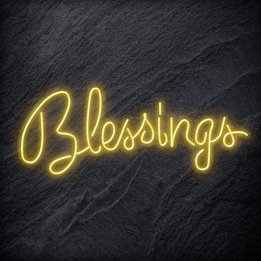 "Blessings" Neon Sign Schriftzug - NEONEVERGLOW