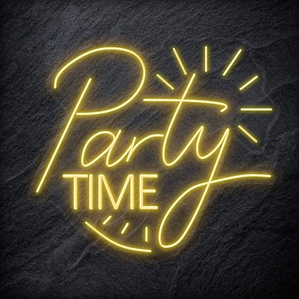 "Party Time" Neonschild Sign Schriftzug - NEONEVERGLOW