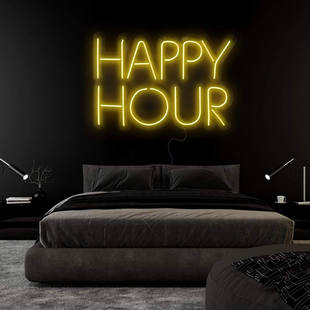 "Happy Hour" Neonschild Sign Schriftzug - NEONEVERGLOW