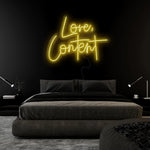 "Love,Content" LED Neonschild Sign Schriftzug - NEONEVERGLOW