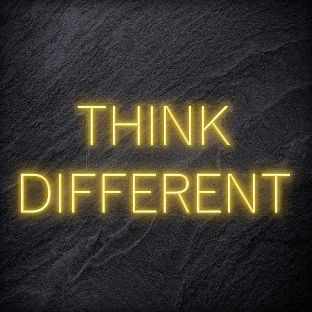 "Think Different" Neon Schriftzug Sign - NEONEVERGLOW