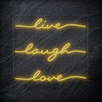 "Live Laugh Love" LED Neon Schriftzug - NEONEVERGLOW