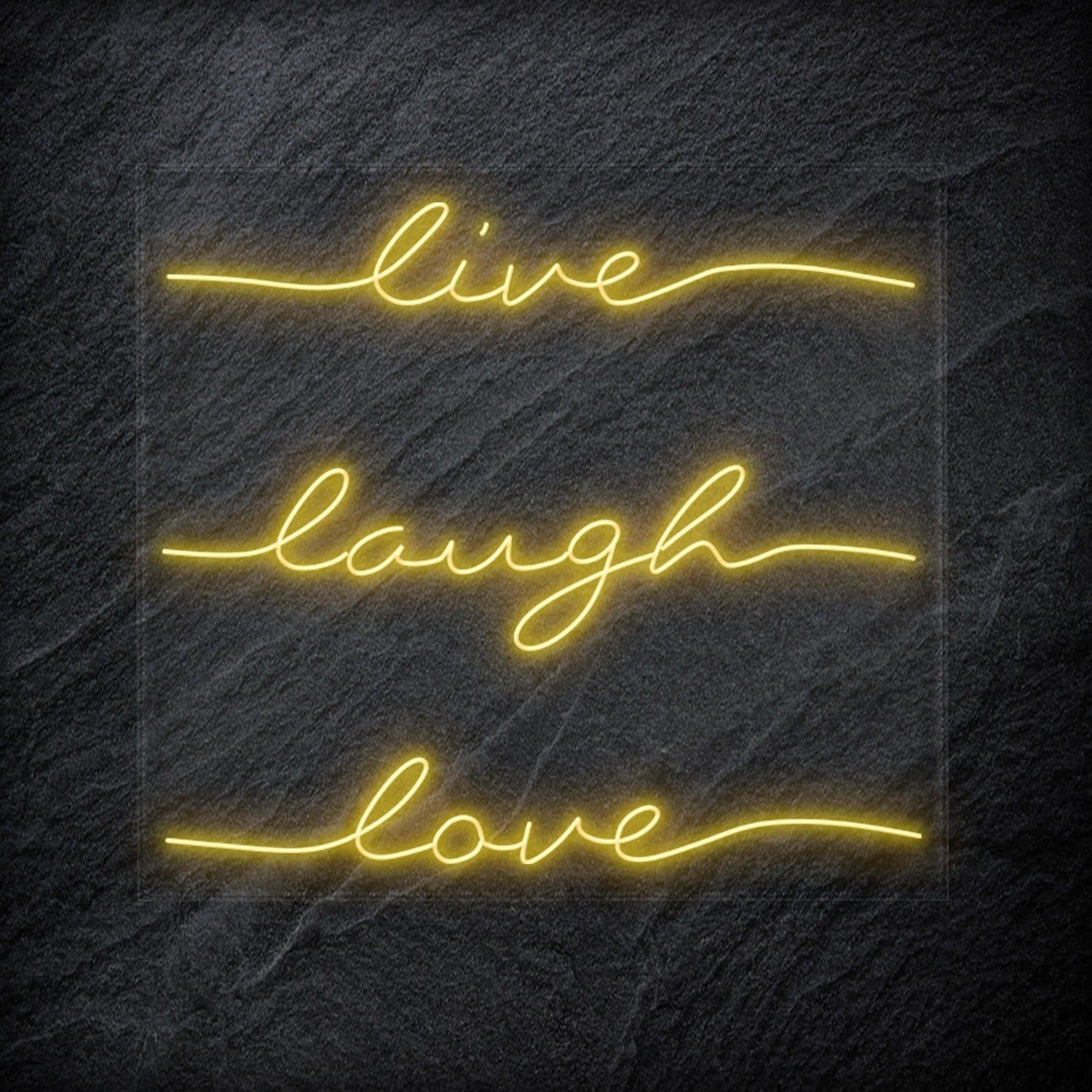 "Live Laugh Love" LED Neon Schriftzug - NEONEVERGLOW