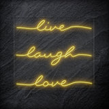 "Live Laugh Love" LED Neon Schriftzug - NEONEVERGLOW