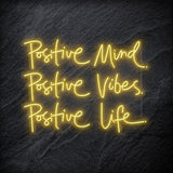 "Positive Mind Posiitve Vibes" LED Neon Schriftzug - NEONEVERGLOW