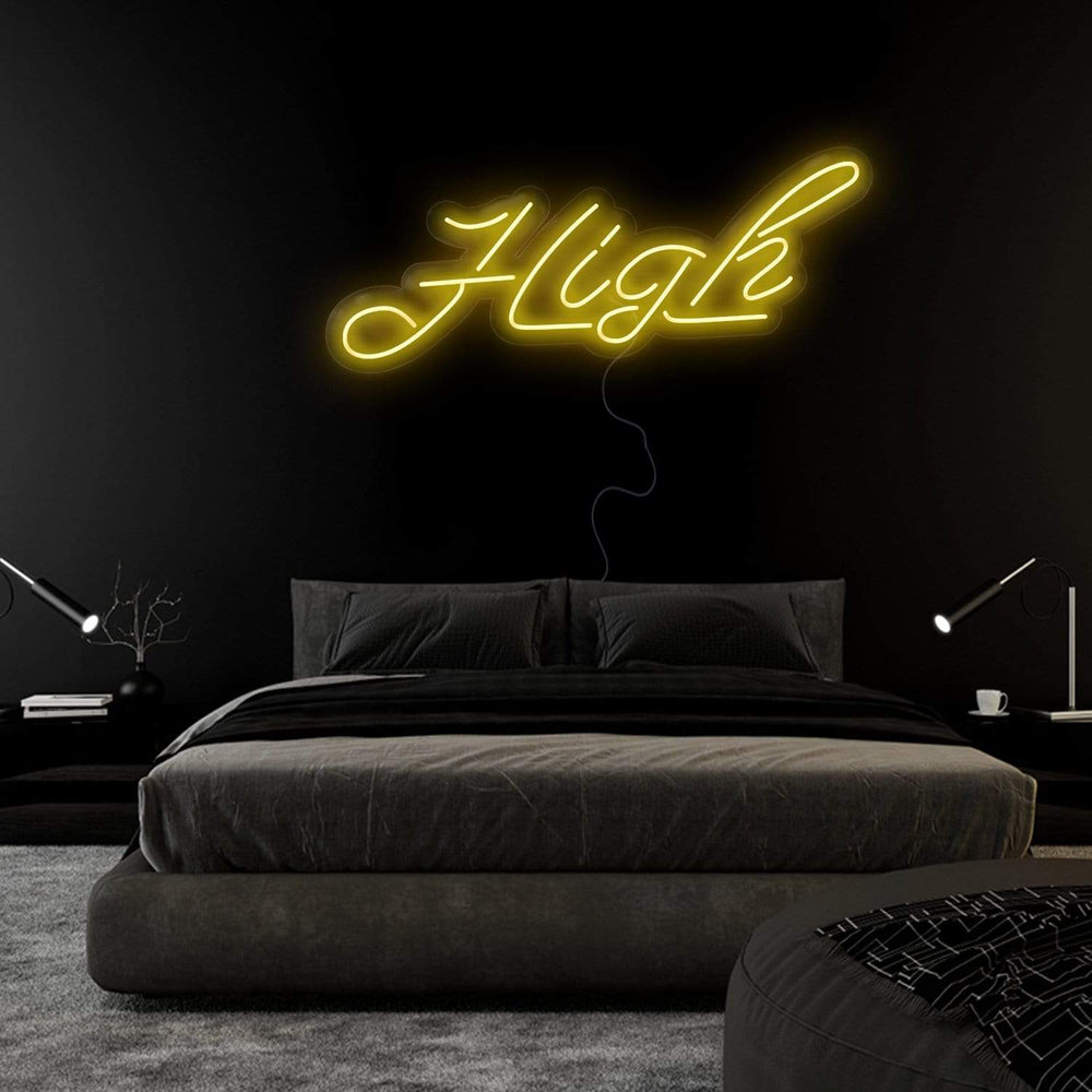 "High" Neonschild Sign Schriftzug - NEONEVERGLOW