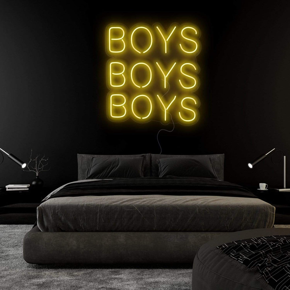 "Boys Boys Boys" Neon Sign Schriftzug - NEONEVERGLOW