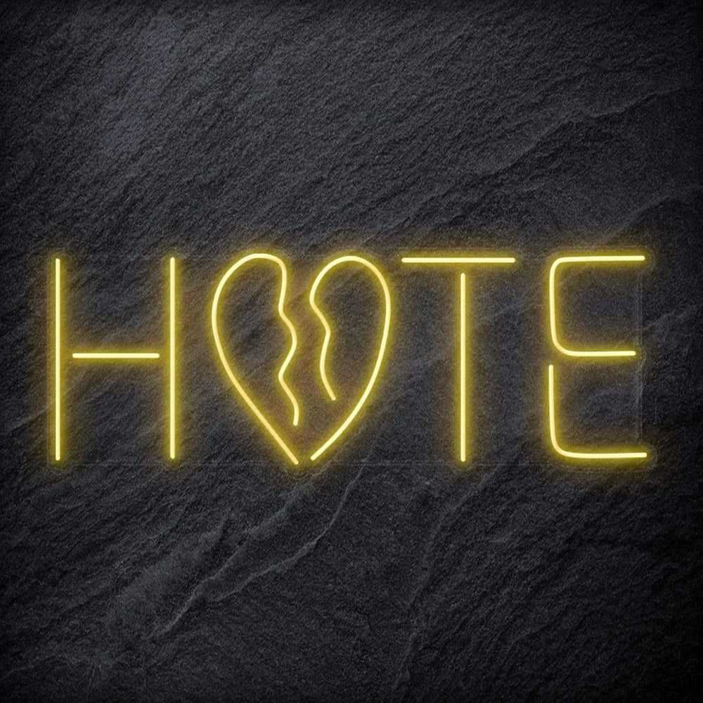 "Hate" Neon Schriftzug Sign - NEONEVERGLOW