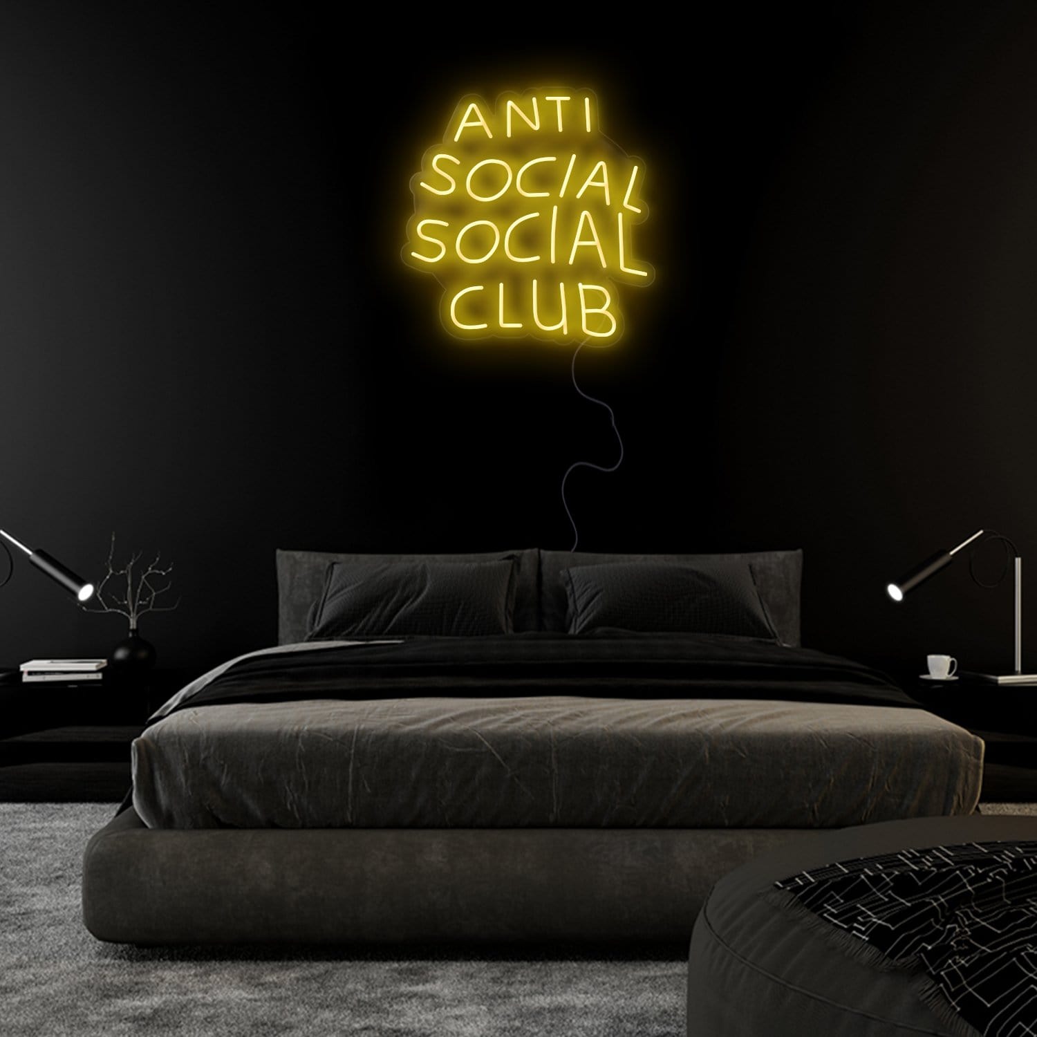 "Anti Social Club" LED Neon Sign Schriftzug - NEONEVERGLOW
