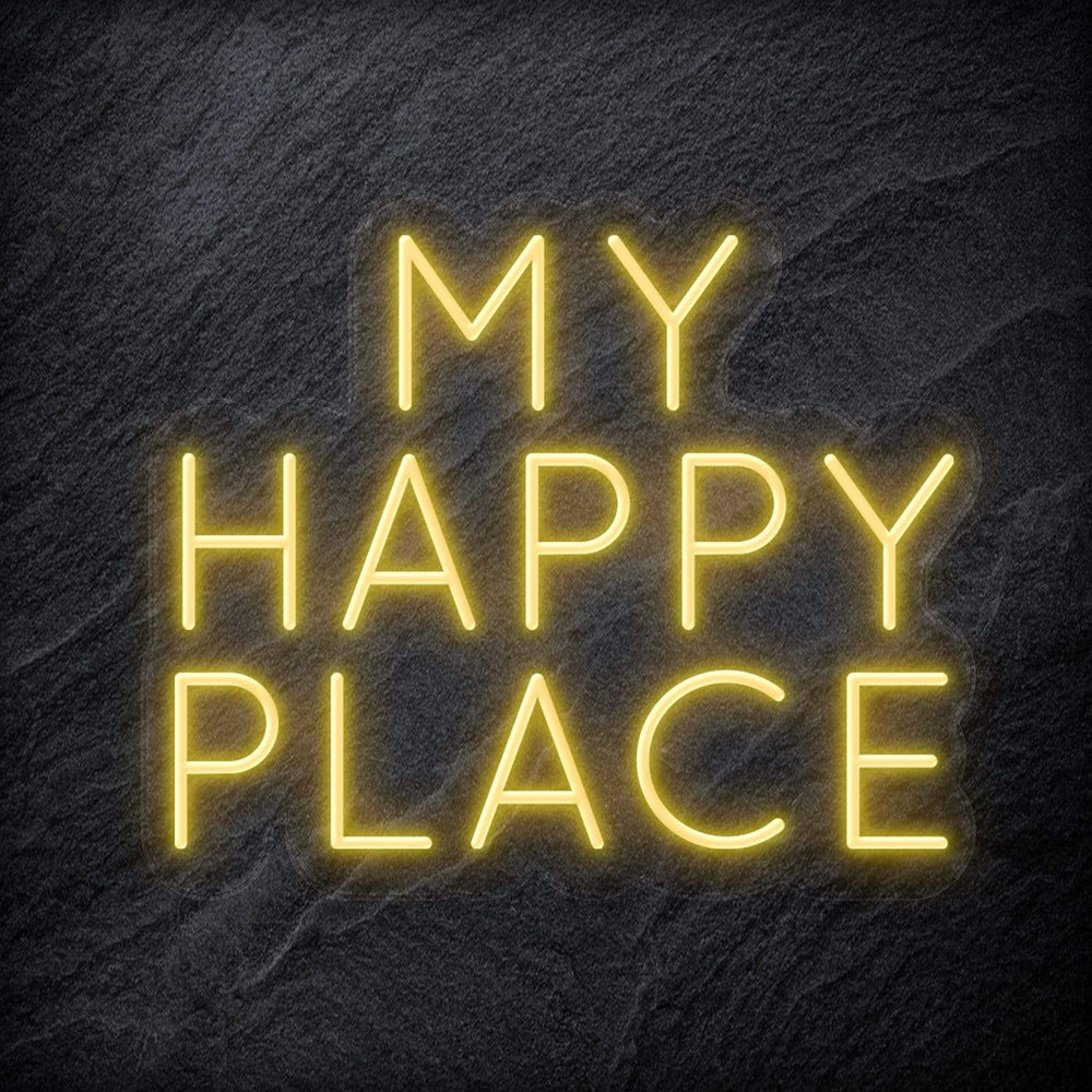 "My Happy Place" Neon Schriftzug - NEONEVERGLOW