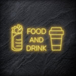 "Food and Drink" LED Neonschild - NEONEVERGLOW