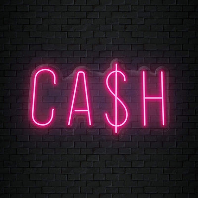 "Cash Cas$H" Neon Sign Schriftzug - NEONEVERGLOW