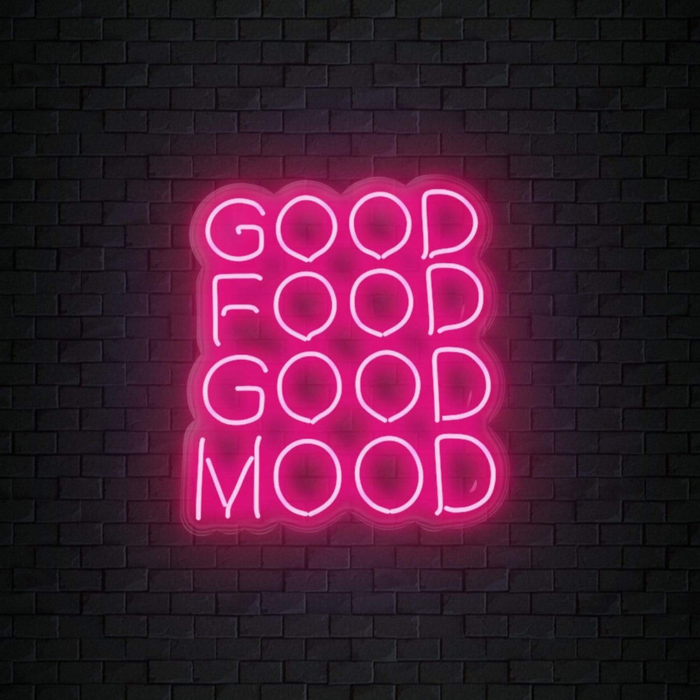 "Good Food Good Mood" Neon Sign Schriftzug - NEONEVERGLOW