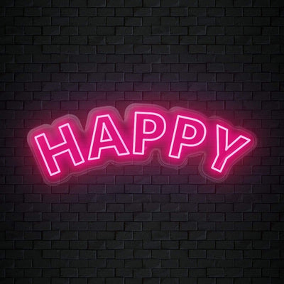 "Happy" Neonschild Sign Schriftzug - NEONEVERGLOW