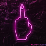 " Woman Finger" LED Neonschild - NEONEVERGLOW