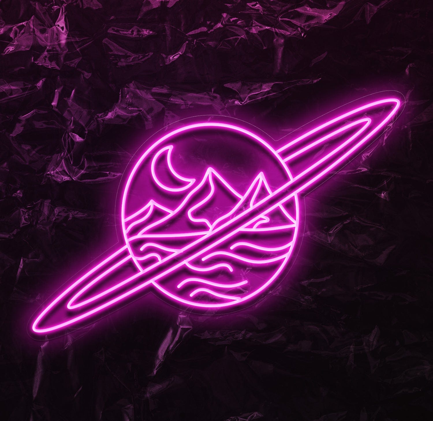 " Welt" LED Neonschild - NEONEVERGLOW