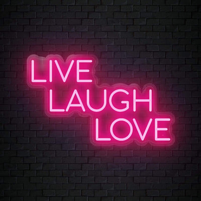 "Live Laugh Love" Neon Sign Schriftzug - NEONEVERGLOW