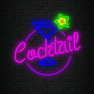 "Cocktail"Neonschild Sign Schriftzug - NEONEVERGLOW