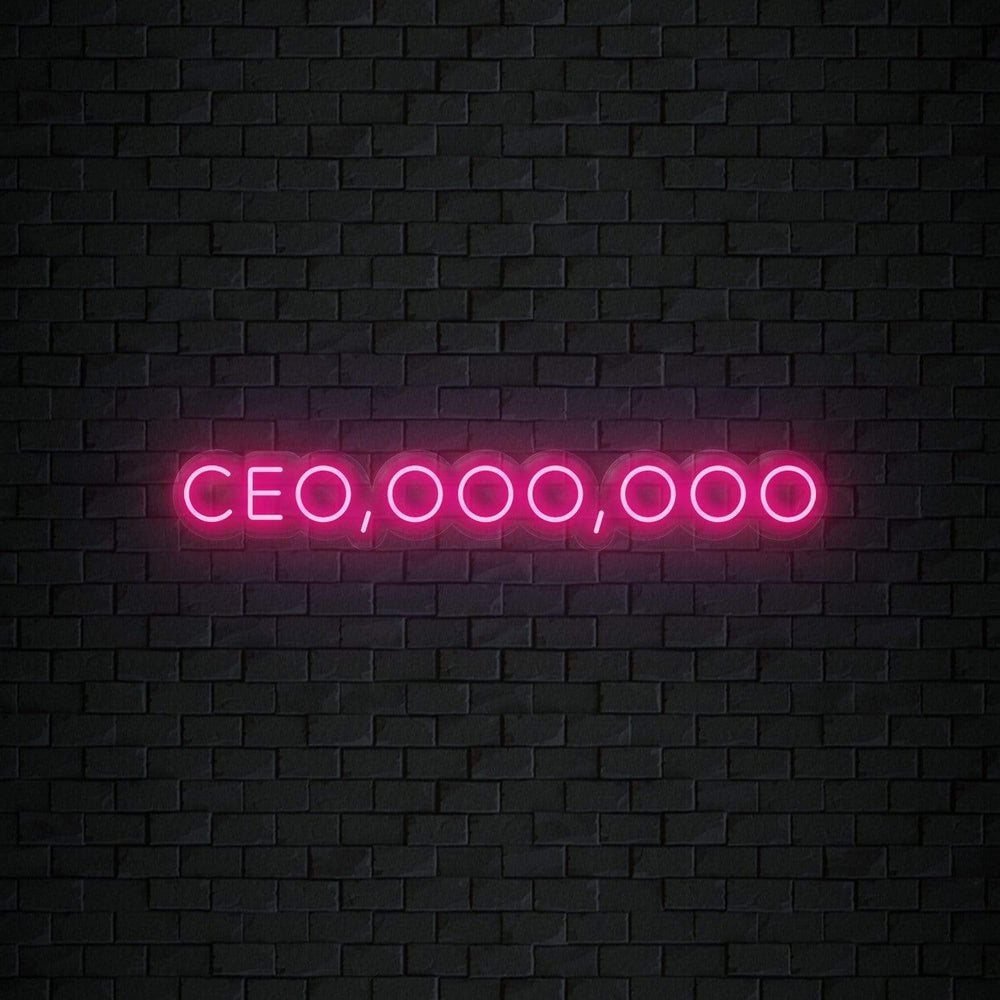 " Ceo,ooo,ooo" Neon Sign Schriftzug - NEONEVERGLOW