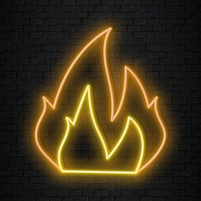 "Flammen" Neonschild Schriftzug - NEONEVERGLOW