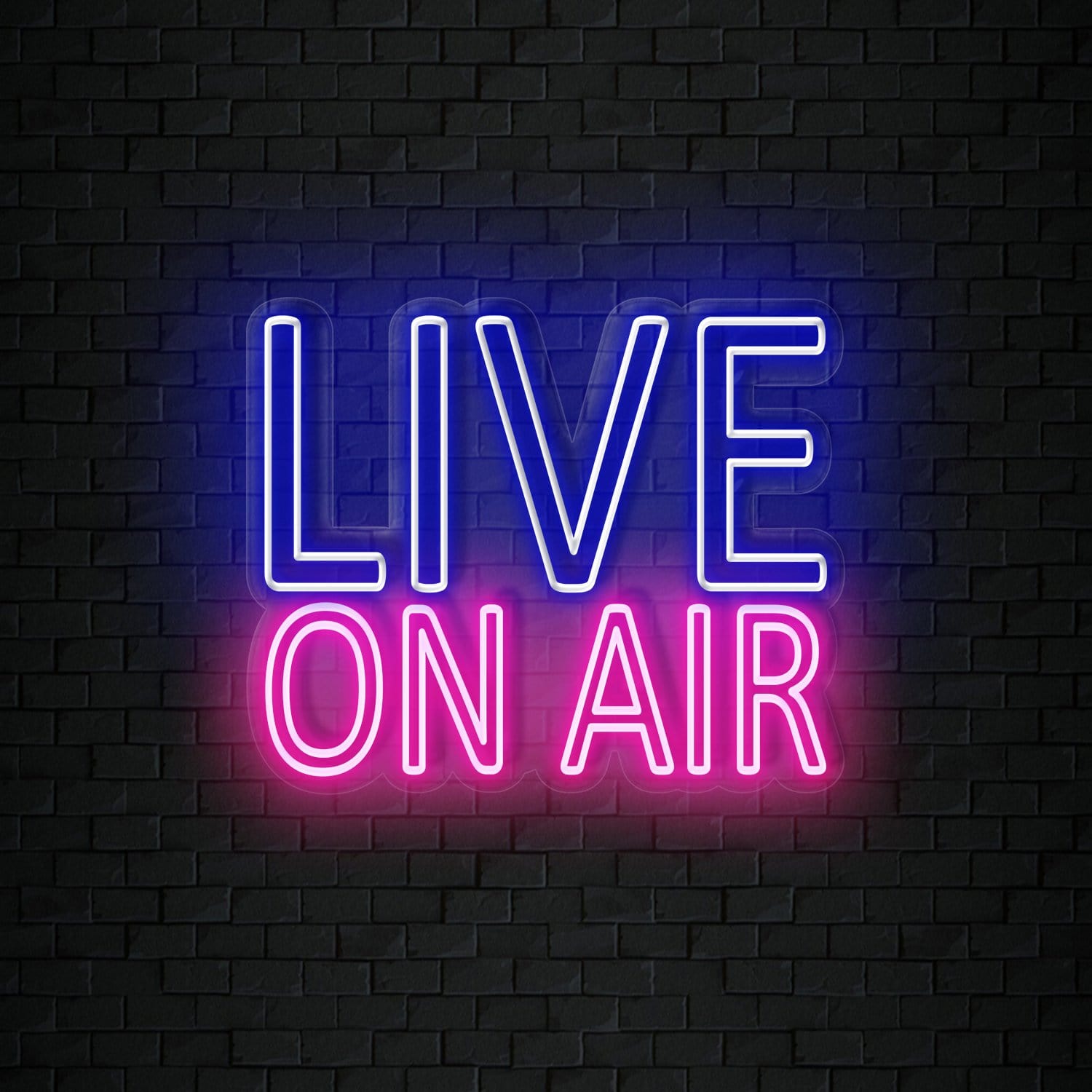 "Live On Air" LED Neonschild Schriftzug Sign - NEONEVERGLOW
