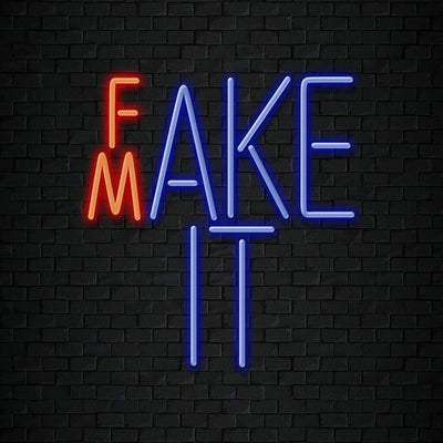 " Fake " Neonschild Sign Schriftzug - NEONEVERGLOW