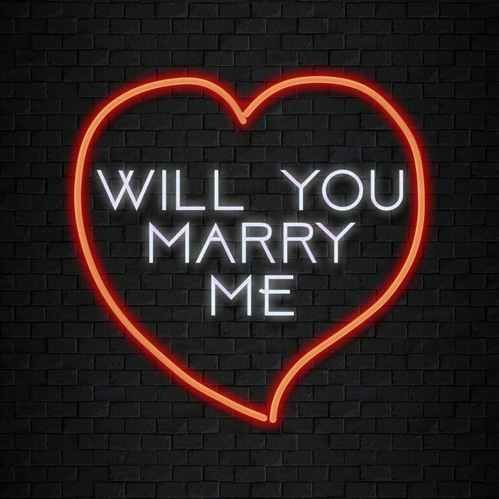 " Will You Marry Me " Neonschild Schriftzug - NEONEVERGLOW