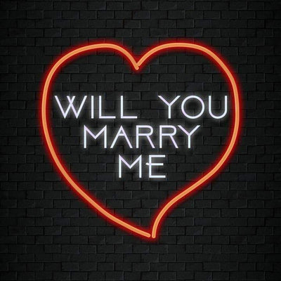 " Will You Marry Me " Neonschild Schriftzug - NEONEVERGLOW