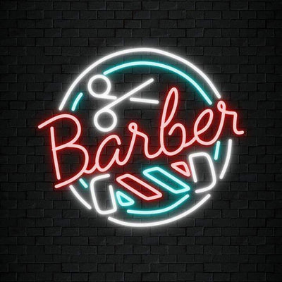 " Barber Friseur Salon " Neonschild Sign Schrifzug - NEONEVERGLOW