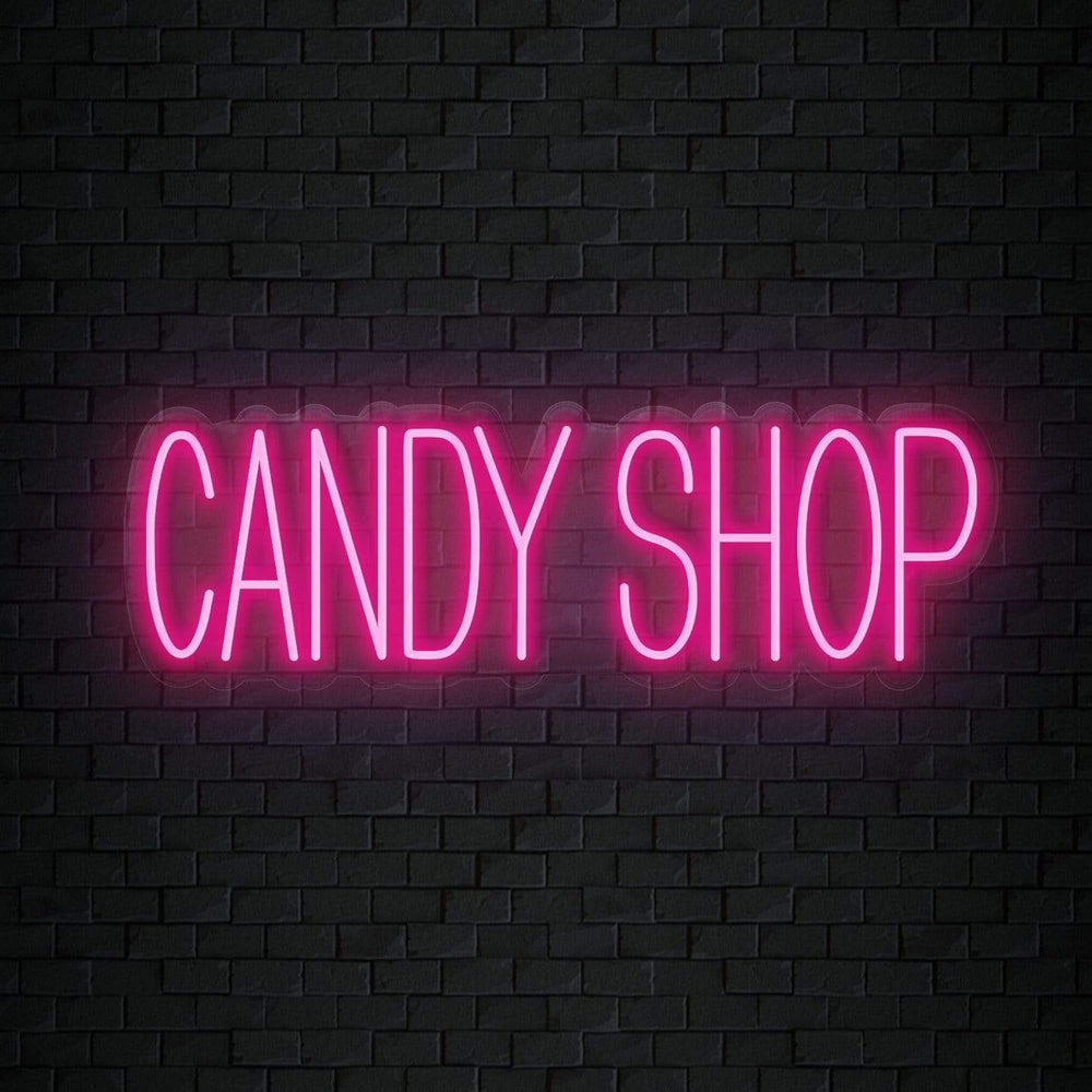 "Candy Shop" Neon Sign Schriftzug - NEONEVERGLOW