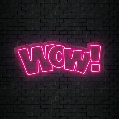 "WOW" Neonschild Sign Schriftzug - NEONEVERGLOW