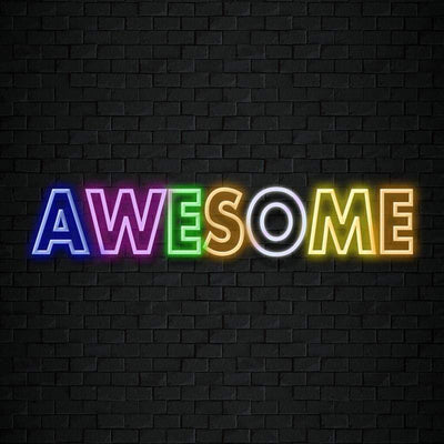 "Awesome" Neonschild Schriftzug Sign - NEONEVERGLOW