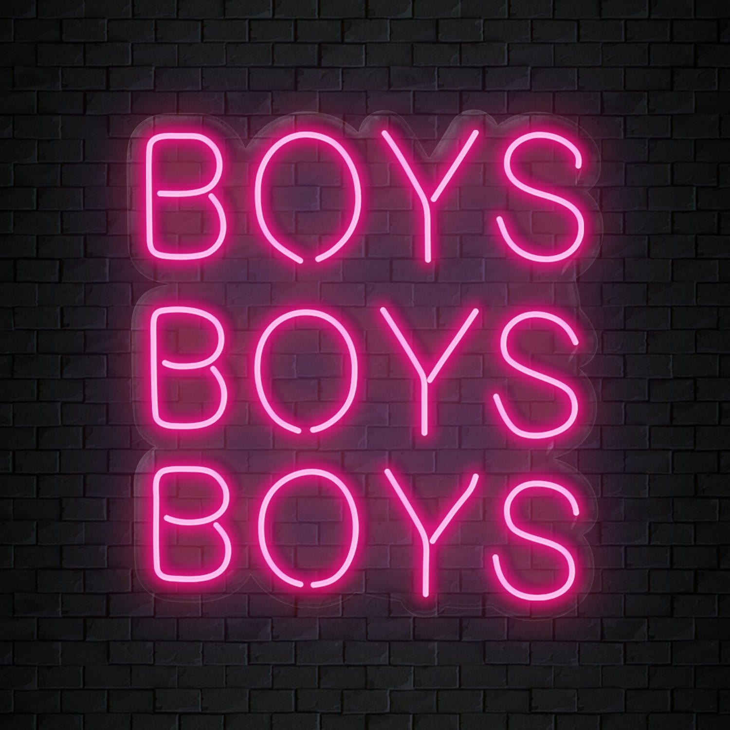 "Boys Boys Boys" LED Neon Sign Schriftzug - NEONEVERGLOW
