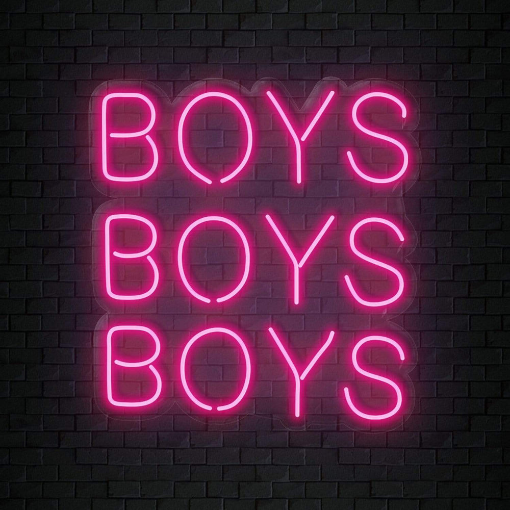 "Boys Boys Boys" Neon Sign Schriftzug - NEONEVERGLOW