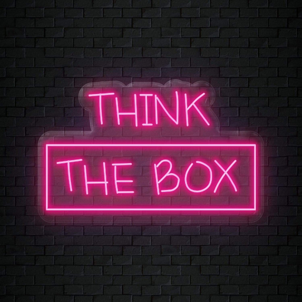 "Think The Box" Neonschild Sign - NEONEVERGLOW