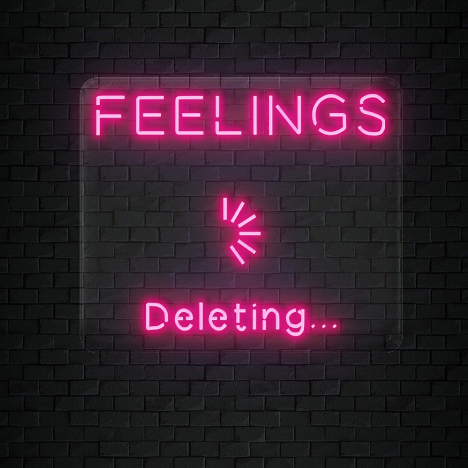 "Feelings Deleteting" LED Neonschild Sign - NEONEVERGLOW