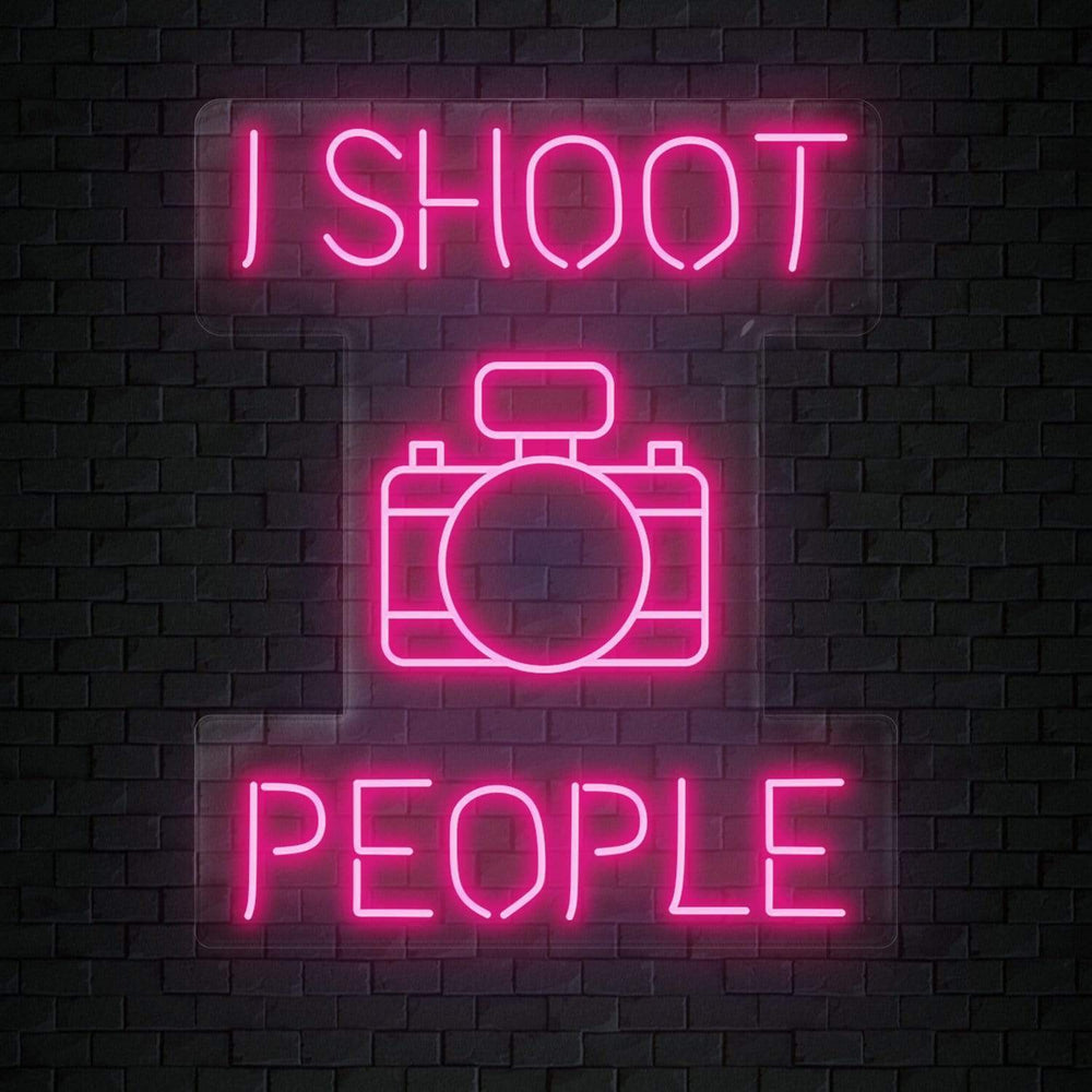 " I Shoot People" Neonschild Sign Schriftzug - NEONEVERGLOW