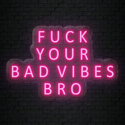 "Vibes Bro" Neon Sign Schriftzug - NEONEVERGLOW