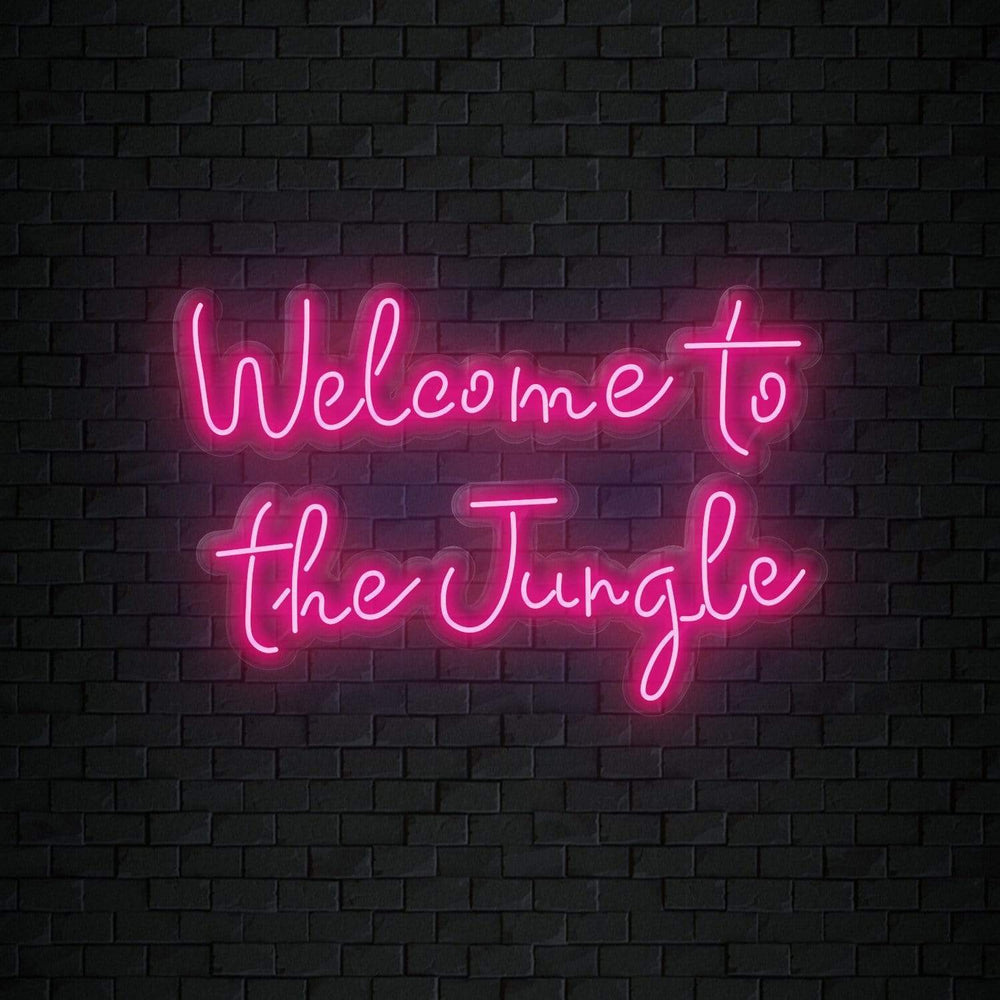 "Welcome To The Jungle" Neonschild Sign Schriftzug - NEONEVERGLOW