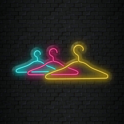 " Kleiderbügel" Neonschild Sign Schriftzug - NEONEVERGLOW